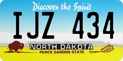 ND license plate IJZ434