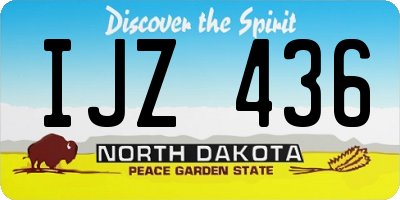 ND license plate IJZ436