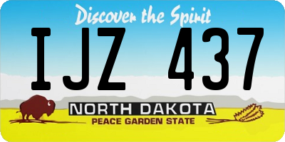ND license plate IJZ437