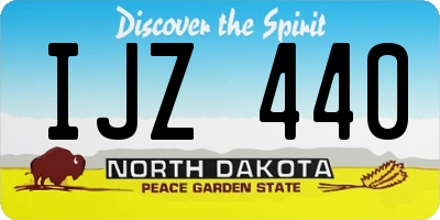 ND license plate IJZ440