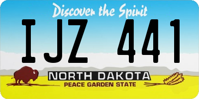 ND license plate IJZ441