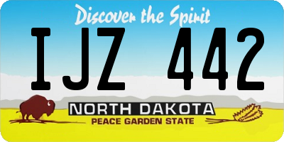 ND license plate IJZ442