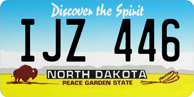 ND license plate IJZ446