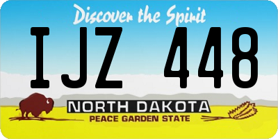 ND license plate IJZ448