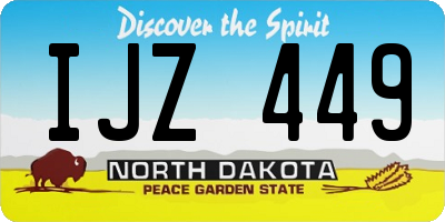 ND license plate IJZ449