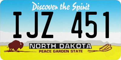 ND license plate IJZ451