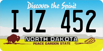 ND license plate IJZ452