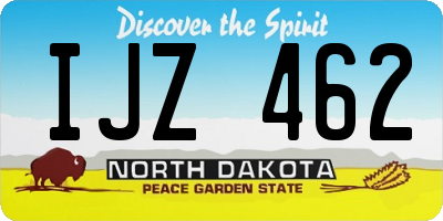 ND license plate IJZ462