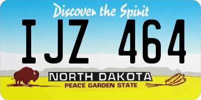 ND license plate IJZ464