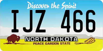 ND license plate IJZ466
