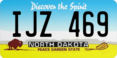 ND license plate IJZ469