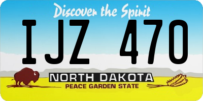 ND license plate IJZ470