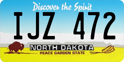 ND license plate IJZ472