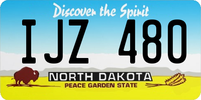 ND license plate IJZ480