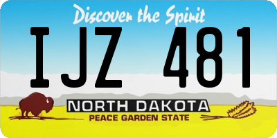 ND license plate IJZ481