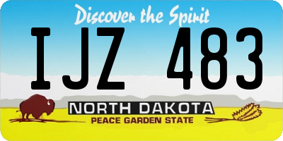 ND license plate IJZ483