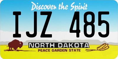 ND license plate IJZ485