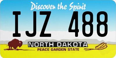 ND license plate IJZ488