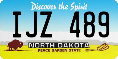 ND license plate IJZ489