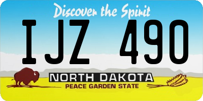 ND license plate IJZ490
