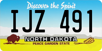ND license plate IJZ491