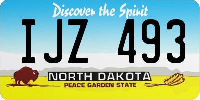 ND license plate IJZ493