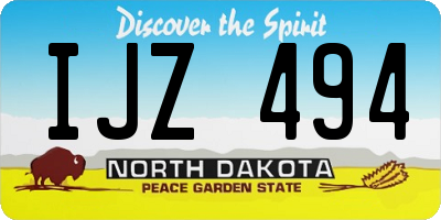 ND license plate IJZ494