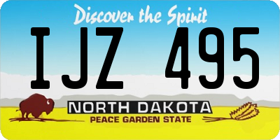 ND license plate IJZ495