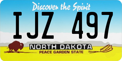 ND license plate IJZ497