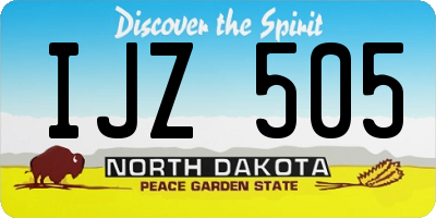 ND license plate IJZ505