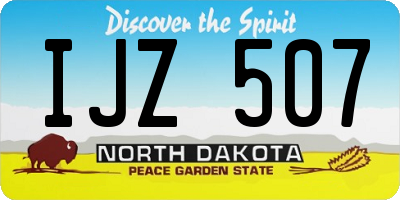 ND license plate IJZ507