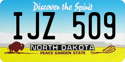 ND license plate IJZ509