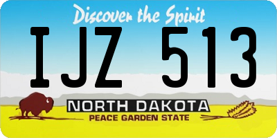 ND license plate IJZ513
