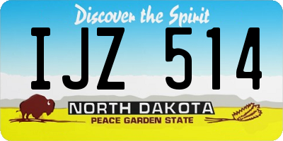 ND license plate IJZ514