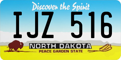 ND license plate IJZ516
