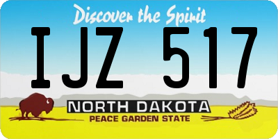 ND license plate IJZ517