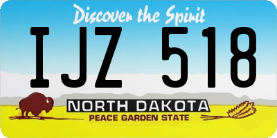 ND license plate IJZ518