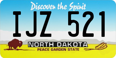 ND license plate IJZ521