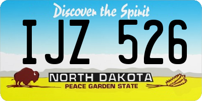 ND license plate IJZ526