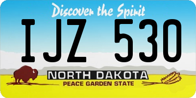 ND license plate IJZ530