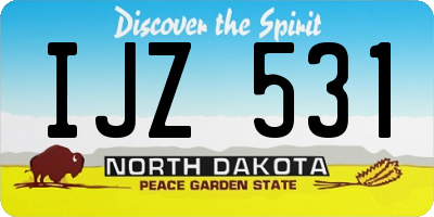 ND license plate IJZ531