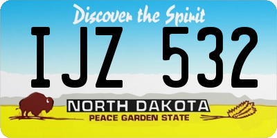 ND license plate IJZ532