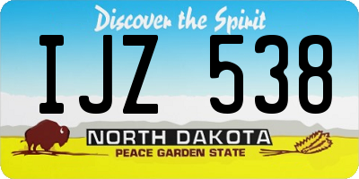 ND license plate IJZ538