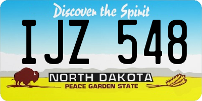 ND license plate IJZ548
