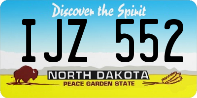 ND license plate IJZ552