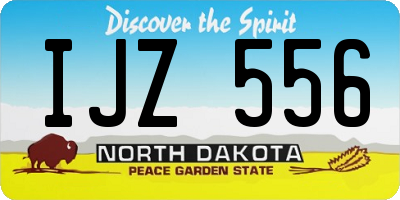 ND license plate IJZ556