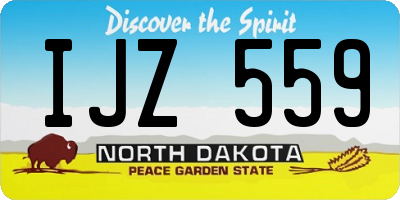 ND license plate IJZ559