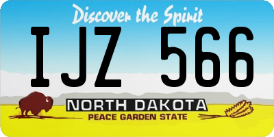 ND license plate IJZ566