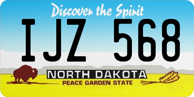 ND license plate IJZ568