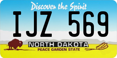 ND license plate IJZ569